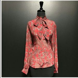 ALFRED DUNNER Bow Front Tie Top(Sz 14)